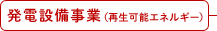 発電設備事業（再生可能エネルギー）